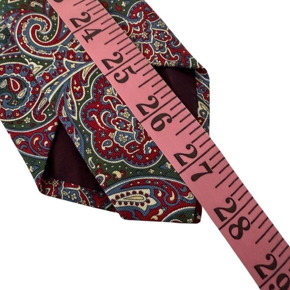 Vintage NOS Polo Ralph Lauren Paisley Necktie Silk Hand Made Preppy Collegecore - Picture 9 of 10